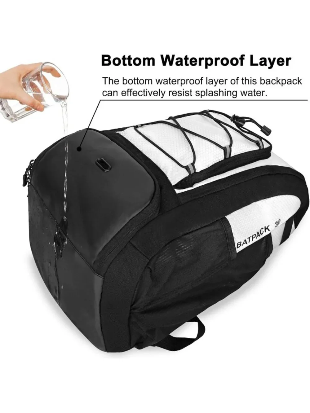 40L Baseball & Softball Bag with Shoe Compartment, Fence Hook, Backpack for Gear